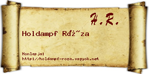 Holdampf Róza névjegykártya